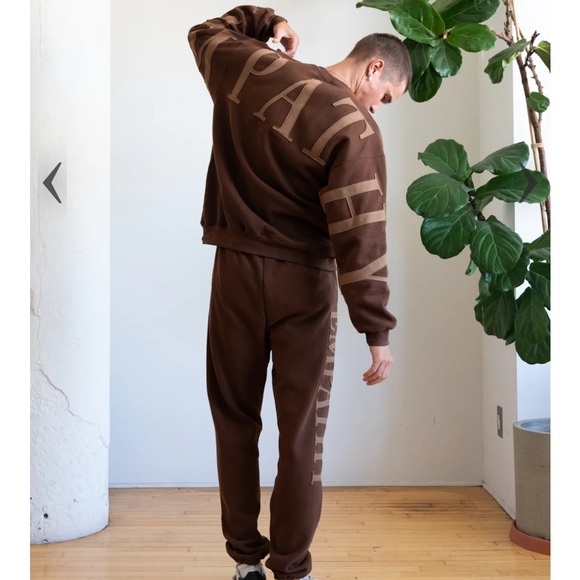 NWT Mayfair Group Empathy Always Espresso Crewneck Sweat Set Oversized XS - Picture 2 of 12